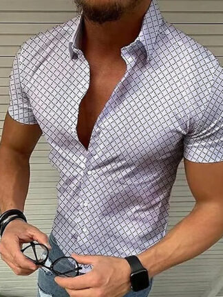Купить plus size 3xl designer shirts men Casual Lapel short sleeve summer fashion Printed button beach party Hawaii blouse