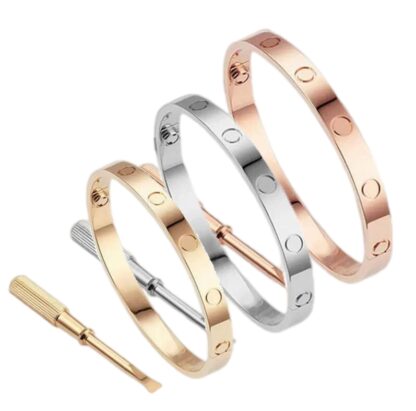Купить Love Mens bracelet designer bangle Women Titanium Steel Screw Screwdriver Silver Gold Bracelets Valentine Day gift for girlfriend jewelry bangles bracelets AAA+