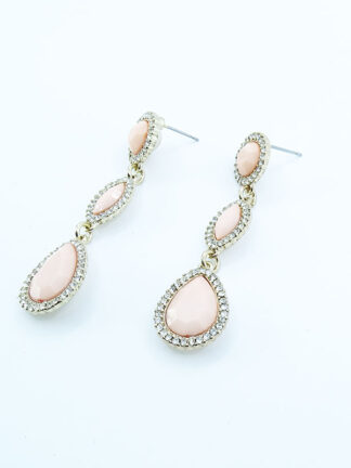 Купить Stud Pink with drilling long earrings European and American wind accessories wholesale and retail