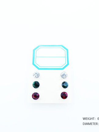 Купить Stud Europe United States three color gem earrings can customize the wholesale and retail