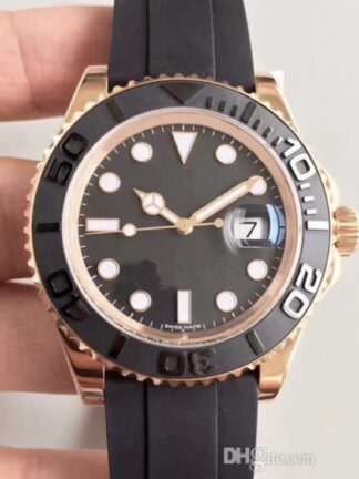 Купить 2022 Men's watch 18CT rose gold shell 116655 series 40MM ceramic ring sapphire glass automatic mechanical movement rubber strap master watch