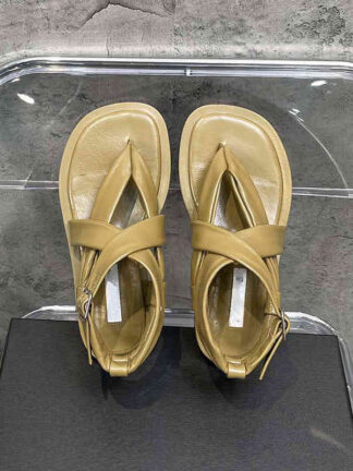 Купить Sandals clip toe bread herringbone slippers bubble bandage single shoes Roman kelp flat bottom open sandals