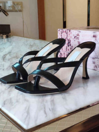 Купить Sandals High end quality spring summer high-heeled sals women's Cross thin heel clip toe square head simple fashionable shoes