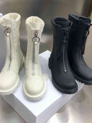 Купить Boots High end handsome motorcycle boots horse autumn winter thick heel Martin zipper bottom thin versatile medium