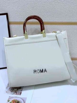 Купить Briefcases Designer Luxury Totes Sunshine Shopper Bag Brown Women Roma Handbag Quality Medium Calf Leather Razor WomenS Seconhand Bags For Men T9C7