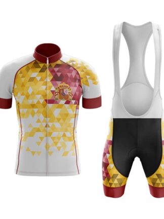Купить 2022 Team Spain Interesting Summer Cycling Short Sleeve Jersey And Bib Shorts Kit
