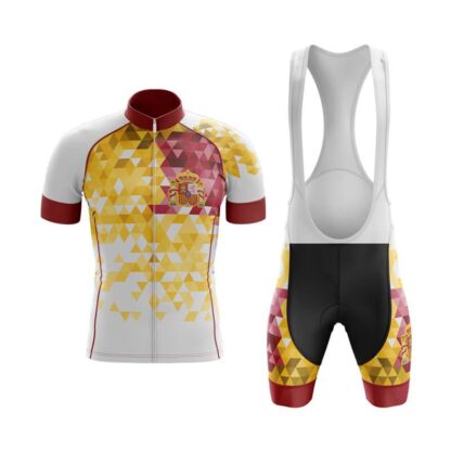 Купить 2022 Team Spain Interesting Summer Cycling Short Sleeve Jersey And Bib Shorts Kit