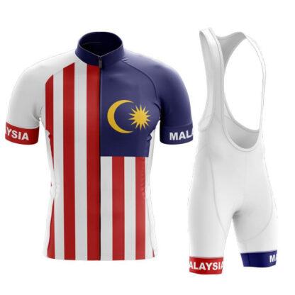 Купить 2022 Team Malaysia Interesting Summer Cycling Short Sleeve Jersey And Bib Shorts Suit