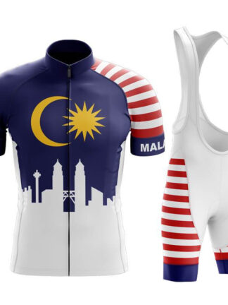 Купить 2022 Team Malaysia Interesting Summer Cycling Short Sleeve Jersey With Bib Shorts Suit