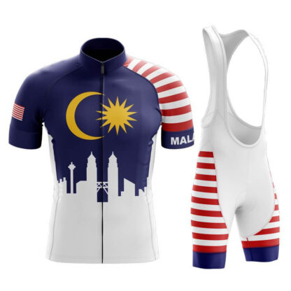 Купить 2022 Team Malaysia Interesting Summer Cycling Short Sleeve Jersey With Bib Shorts Suit