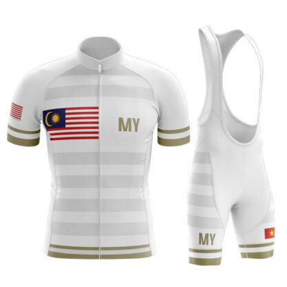 Купить 2022 Team Malaysia Interesting Summer Cycling Short Sleeve Jersey With Bib Shorts Kit