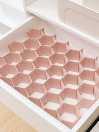 Купить 8PCS Honeycomb Nest Drawer Storage Divider Jewelry Sock Tie Underwear Debris Storage Box Makeup Organizer