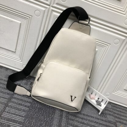 Купить Designer man briefcase messenger bag chest bag canvas leather luxury one-shoulder Postman inside compartment zip-up classic cross-body