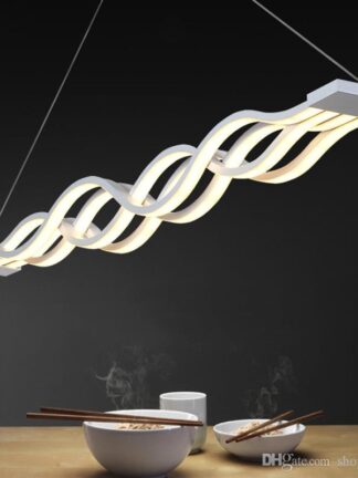Купить New design Wave shape 80W modern pendant lights for dinning room dimmable led light creative hanging lamp lamparas