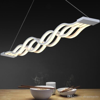 Купить New design Wave shape 80W modern pendant lights for dinning room dimmable led light creative hanging lamp lamparas
