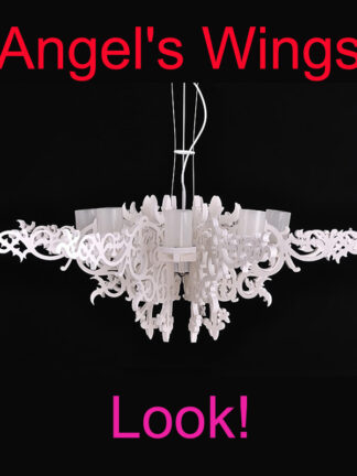 Купить Hot Sale Angel Wings LED Pendant Lamps Droplight 8 Lights 110V 220V Hotel Living Light Chandelier Lamp