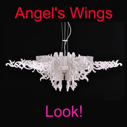 Купить Hot Sale Angel Wings LED Pendant Lamps Droplight 8 Lights 110V 220V Hotel Living Light Chandelier Lamp