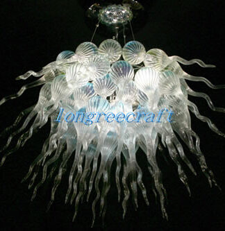 Купить Ceiling Lights Mouth Blown 110v/120v LED Bulbs Special Finely Art Glass Decoration Glossy Clear Color Chandelier