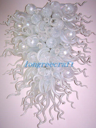 Купить Ceiling Lights Mouth Blown 110v/120v LED Bulbs Home Art Deco White Glass Chandelier Lighting