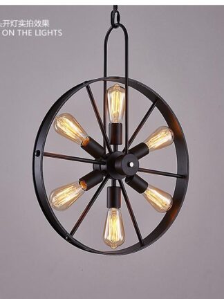 Купить Pendant Lamp Vintage Loft Chandelier Industrial Wind Wheel Creative Cafe Restaurant Personality Retro American Country Iron Chandeliers