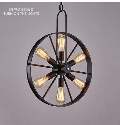 Купить Pendant Lamp Vintage Loft Chandelier Industrial Wind Wheel Creative Cafe Restaurant Personality Retro American Country Iron Chandeliers