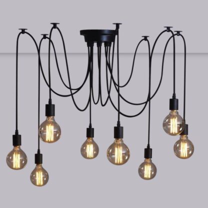 Купить 6/8/10/12/14 Lamps Retro Modern Spider Pendant Light Kitchen Lighting Metal Base Material E27 Bulb Base Living Room Lighting