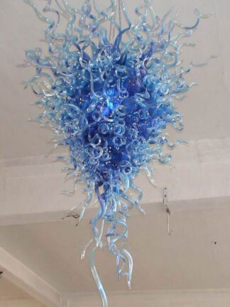 Купить Pendant Lamps Home Decorative Chandeliers Lights Blue Color LED Light Source CE UL Borosilicate Murano Art Glass Chandelier