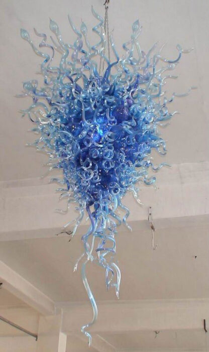 Купить Pendant Lamps Home Decorative Chandeliers Lights Blue Color LED Light Source CE UL Borosilicate Murano Art Glass Chandelier