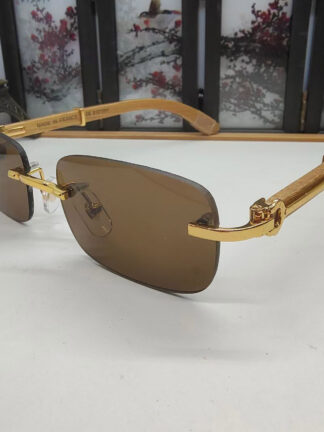 Купить Summer Sunglasses Designer Woman Man Unisex Fashion Carti Buffalo Horn Glasses Retro Silver Gold Metal Tea Wood Bamboo Frame Women Design Eyeglasses UV400 7 Colors