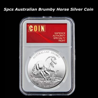 Купить 5pcs Ellzabeth II Badge 2021 Australian Brumby Horse Silver Plated Souvenir Coin With PCCB Box