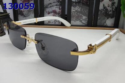 Купить 2022 Brand Glasses Designer Sunglasses Men Women Fashion Rimless Patch Classic Club Eyeglass Luxurious Sunglass UV400 Polarized Carti Wooden shade Man Eyeglasses