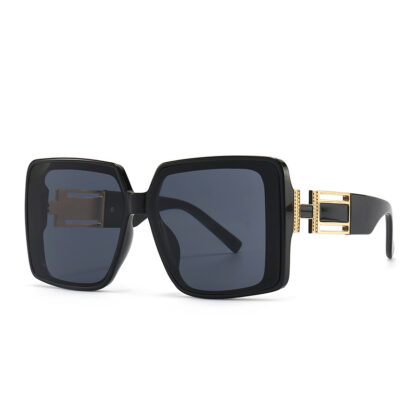 Купить Sunglasses Ladies Mens Fashion Retro Large Frame Square Sunglasses Travel Driving Sunshade UV400 Fashion Accessories