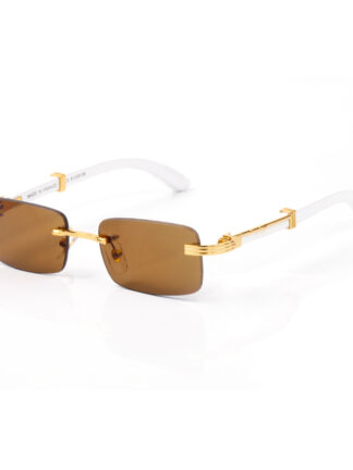 Купить New Mens Designer Sunglasses Woman Optical Frame Carti Glasses Rimless Gold Metal Buffalo Horn Glasses Eyewear Clear Lens Eyeglasses Occhiali Lunettes De Soleil