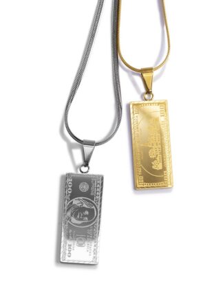 Купить Dollar Pendant Necklace Gold Silver Plated Mens Women Hip Hop Disco Dancing Diamond Pendant Link Chain Jewelry Gifts