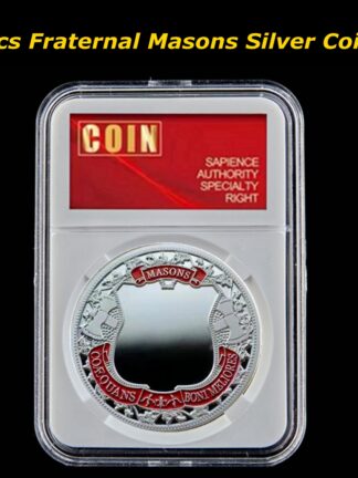 Купить 5pcs Fraternal Order Of Freemasons Masons Craft Coeouans Bonimeliores Silver Metal Plated Souvenir Coin With PCCB BOX