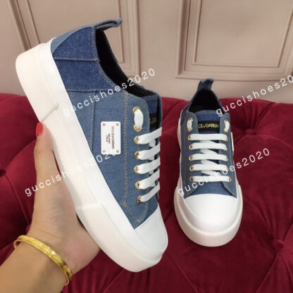 Купить Designers Tennis canvas Luxurys Shoe Beige Blue washed jacquard denim Women Shoes Rubber sole Embroidered Vintage casual High Quality size35-45