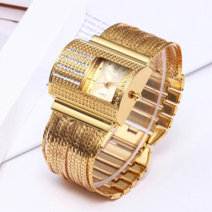 Купить 2022 Fashion Luxury Ladies Watch Top Brand Gold Steel Strap Waterproof Ladies Bracelet Fashion Accessories