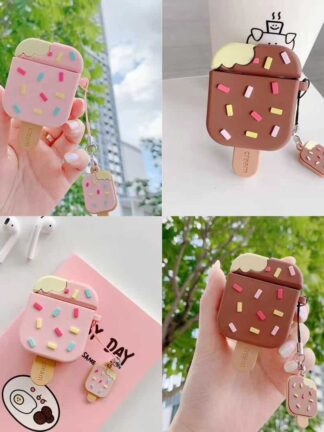 Купить Airpods 1 2 3 pro case 3D silicone ice cream cover for Apple airplads 1 / 2