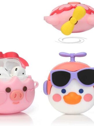 Купить (3 Pack) Bgaanm Cute Silicone Airpods 1/2 Cases Cover with Keychain