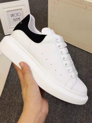 Купить Small White Shoes Women Shoes PU Round Toe Thick Bottom Color Matching Lace Couple All-match Casual Sports Sneakers DP271