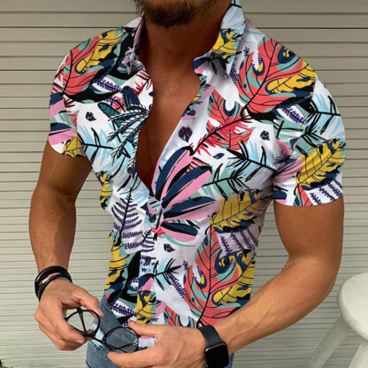 Купить high quality tropical ocean Print Hawaiian Shirt Short Sleeve Top Hombre Camisa Casual Streetwear Floral Beach Wear Hawaii 3XL Blouse