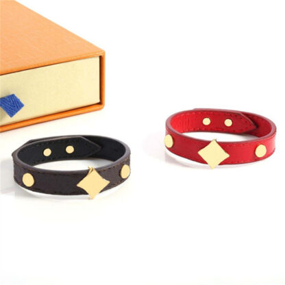 Купить Designer Bracelet Fashion Charm Bracelets Temperament Wristband for Man Women Black and Red High Quality