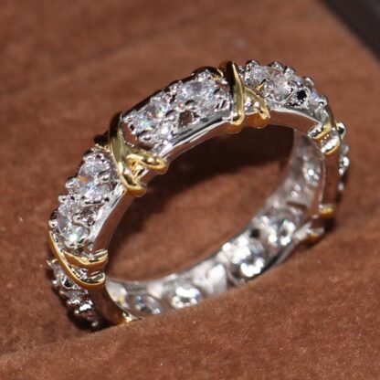 Купить luxurious CZ Diamond propose engagement ring Gemstones hip hop band rings for men Party Women Wedding Gift bling blings