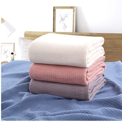 Купить thread blanket cotton towel blanket summer throw adults Children pink blue rose red single double size