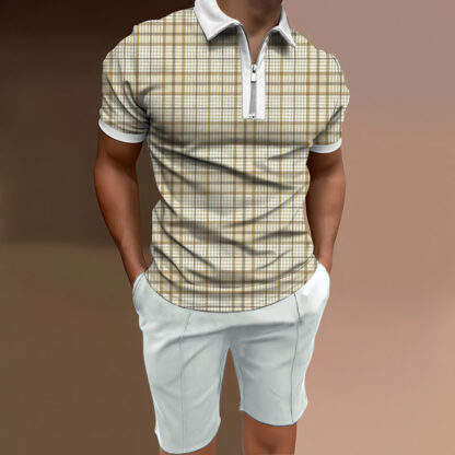 Купить mens designer sport tracksuits polo t shirt set polos summer golf lapel shirt short sleeve tops printing plus size casual shirts