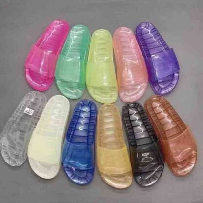 Купить Slippers Men's And Women's Male For Men Ladies Luminous Transparent Crystal Sandals Can Be Soaked In Water Jelly Shoes Paws 789B