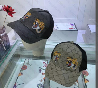 Купить Designer Ball Cap Hats Men Women Baseball Caps Tiger Embroidery Casquette Sun Hat With Letter Black Fashion Brand Hats