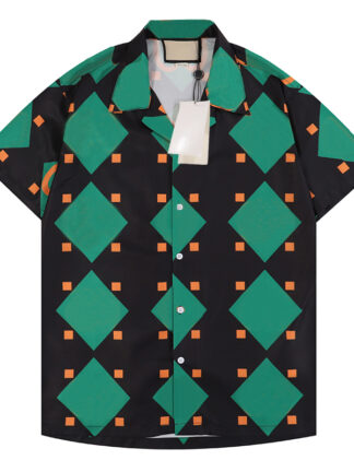 Купить Summer Designer Polos Shirts Men T Shirt Box Letter Fashion Brand Polo Argyle Short Sleeve Tshirt Cardigan Clothes Black Green