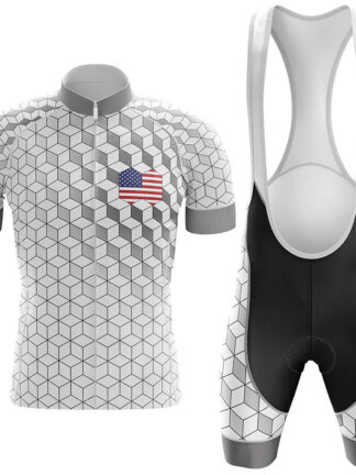 Купить 2022 Team USA Summer Cycling Short Sleeve Jersey And Bib Shorts Suit