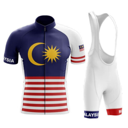 Купить 2022 Team Malaysia Interesting Summer Cycling Short Sleeve Jersey And Bib Shorts Set